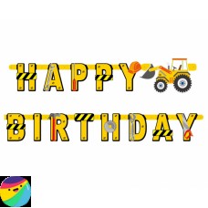 Napis Happy Birthday - Gradbišče